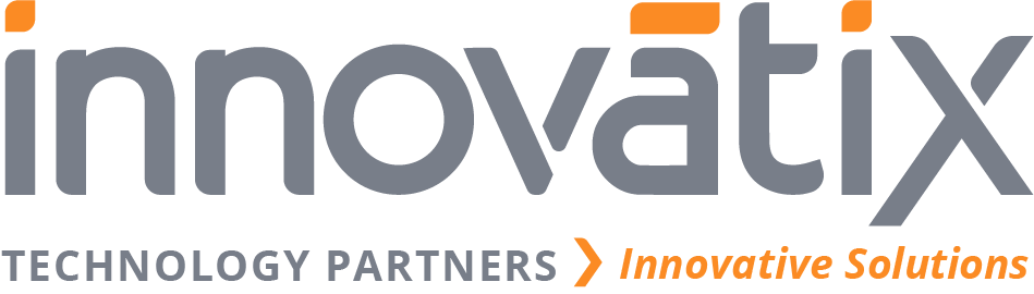 Innovatix Logo Wordmark Only_Grey_Orange Accent_F
